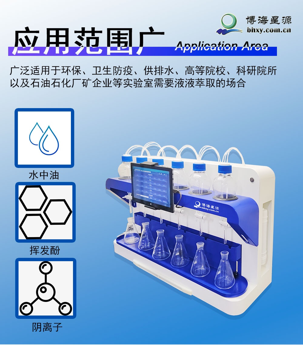 全自动液液萃取仪 密闭式气流震荡内循环萃取机 水中阴离子萃取装置