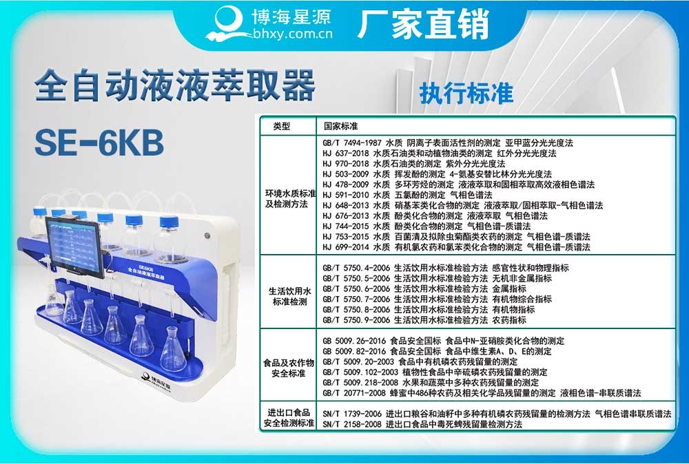 全自动液液萃取器挥发酚操作步骤-SE6KB（博海星源）