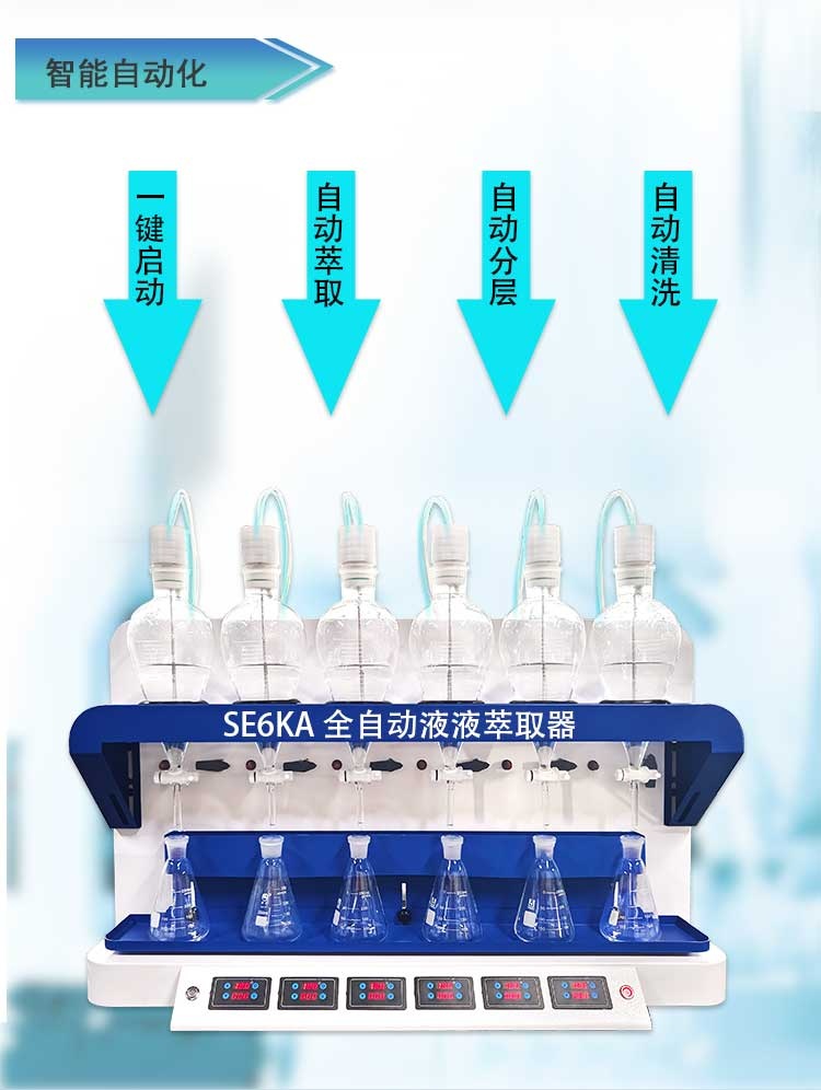 全自动液液萃取仪 6联自动清洗萃取器 液液萃取装置