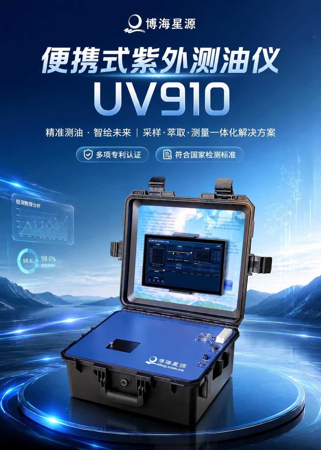 便携式紫外测油仪UV910 博海星源石油总油紫外测定